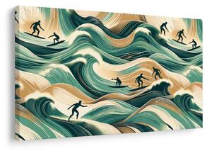 Slika surferi u akcijskom krajoliku
