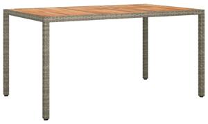 VidaXL Vrtni stol 150x90x75 cm od poliratana i bagremovog drva sivi