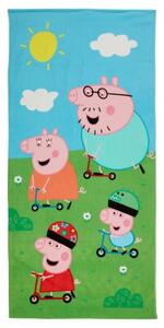 Dječji plažni ručnik PEPPA PIG 70x140 cm šareni, 100% pamučni velur