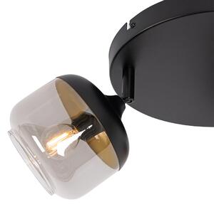 Dizajn točka crna sa zlatom i dimnim staklom 3-light okruglo - Kyan