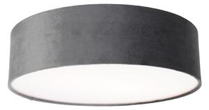 Moderna stropna lampa siva 40 cm sa zlatnom unutrašnjosti - Drum