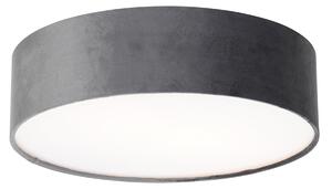 Moderna stropna lampa siva 40 cm sa zlatnom unutrašnjosti - Drum