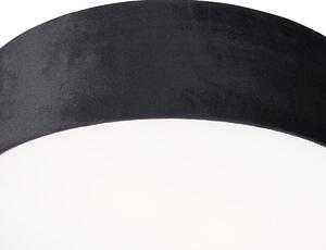 Stropna lampa crna 40 cm sa zlatnom unutrašnjošću - Drum