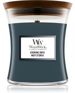 Woodwick Evening Onyx mirisna svijeća s drvenim fitiljem 275 g