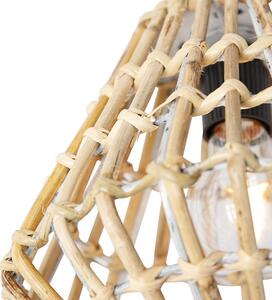 Ruralna stropna svjetiljka bambus s bijelim - Canna Diamond