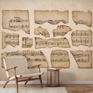 Tapeta vintage glazbene partiture