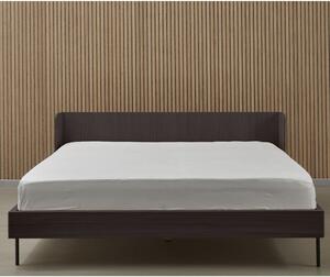 Crni bračni krevet u dekoru hrasta 180x200 cm Wrap – Bonami Selection