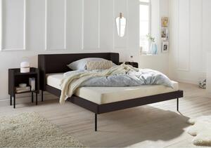 Crni bračni krevet u dekoru hrasta 180x200 cm Wrap – Bonami Selection
