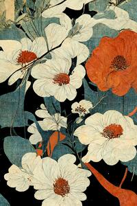 Ilustracija Asian Flowers, Treechild, (26.7 x 40 cm)
