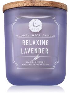 DW Home Signature Relaxing Lavender mirisna svijeća s drvenim fitiljem 340 g