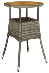 VidaXL Vrtni stol Ø 60 x 75 cm od bagremovog drva i poliratana sivi