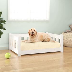 VidaXL Krevet za pse bijeli 75,5 x 55,5 x 28 cm od masivne borovine