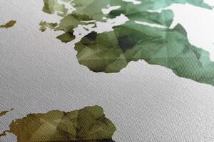 Slika na plutu šareni poligonalni zemljovid svijeta