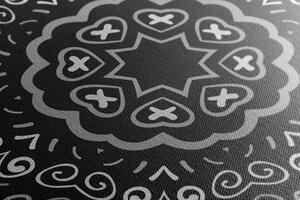 Slika Mandala ljubavi u crno-bijelom dizajnu