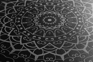 Slika vintage Mandala u indijskom stilu u crno-bijelom dizajnu