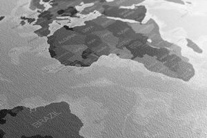 Slika na plutu prekrasna karta s crno-bijelim daškom
