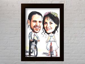 Personalizirana portret karikatura za parove - Vjenčani poklon