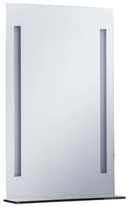 VidaXL Kupaonsko LED zidno ogledalo s policom 60 x 80 cm