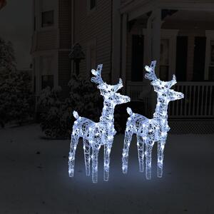 VidaXL Božićni sobovi 2 kom hladni bijeli 80 LED žarulja akrilni
