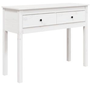 VidaXL Konzolni stol bijeli 100x35x75 cm od masivne borovine