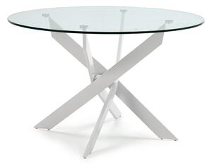 Okrugao blagovaonski stol sa staklenom pločom stola 120x120 cm Ruth – Marckeric