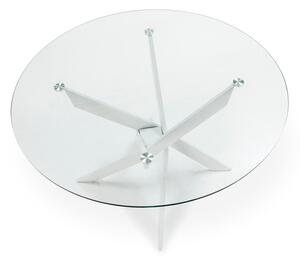 Okrugao blagovaonski stol sa staklenom pločom stola 120x120 cm Ruth – Marckeric