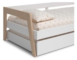 Bijeli/u prirodnoj boji dječji krevet od masivnog bora s dodatnim ležajem 90x200 cm Carrie – Marckeric