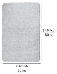 Svijetlo siva tekstilna kupaonska prostirka 50x80 cm Saravan - Wenko