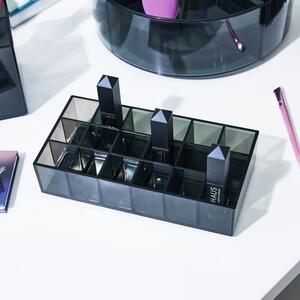 Mat crni kupaonski kozmetički organizator od reciklirane plastike Lip Station - iDesign