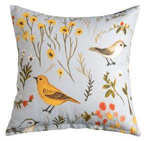 Jastučnica od mikrovlakana SPRING BIRDS 45x45 cm, šarena