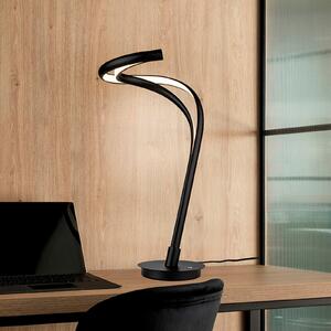 Schuller Valencia LED stolna lampa Danza, mat crna, visina 50 cm, metal, prigušiva, Crno, Dnevni boravak/blagovaonica, Aluminij