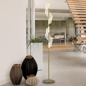Schuller Valencia Podna svjetiljka Velas LED, zlatne boje, visina 160 cm, metal, Zlato / mjed, Dnevni boravak/blagovaonica, Aluminij