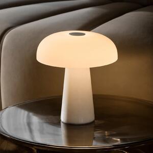 DFTP by Nordlux Sjajna mini LED punjiva stolna lampa, bijeli mramor, prigušiva, prigušiva, Bijela, Dnevni boravak/blagovaonica, Mramor