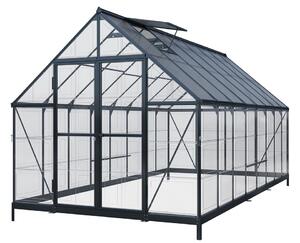 Vrtni staklenik od polikarbonata Aurora 2,4 x 3,6 m CoverTech crni