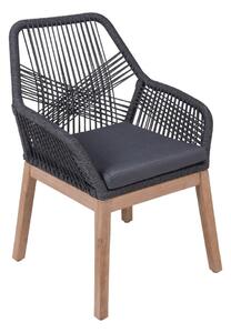 Siva vrtna stolica od masivnog drveta Pomona – Garden Pleasure