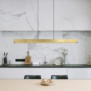 Globo Ethan LED viseća lampa, boje mesinga, 150 cm, produžna, prigušiva, Zlato / mjed, Dnevni boravak/blagovaonica, Aluminij