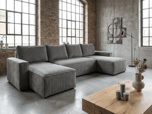 Kutna garnitura u obliku slova U SMART COSARO 295x140 cm, siva