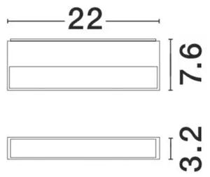 FUNGO VANJSKA ZIDNA SVJETILJKA LED 12W/3000K/536lm/IP65/TAMNO SIVA NL9027201