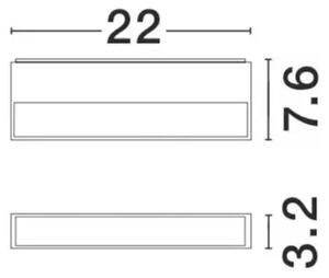 FUNGO VANJSKA ZIDNA SVJETILJKA LED 12W/3000K/536lm/IP65/BIJELA NL9027202