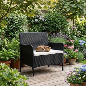 Vrtna sofa s jastukom - sofa od ratana za balkon i terasu
