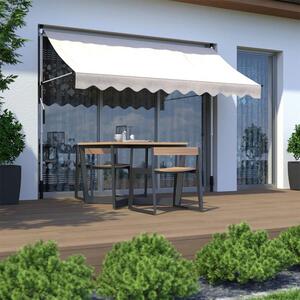Balkonska tenda za terasu s podesivim nagibom - bež Šírka: 200 cm