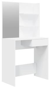 VidaXL Toaletni stolić s ogledalom bijeli 74,5 x 40 x 141 cm