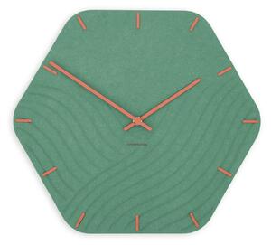 Zidni sat Luxhora Unda Mint Green 11 boja kazaljki