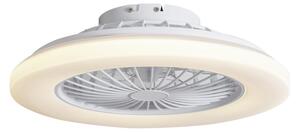 Stropni ventilator bijeli 48,5 cm uklj. LED prigušiva RGB s daljinskim upravljačem - Clemo