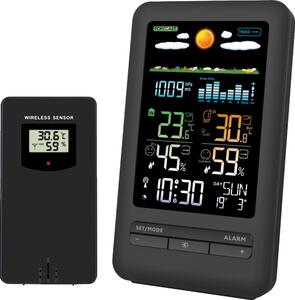 Solight TE87 - Meteorološka stanica s LCD zaslonom 2xAA crna