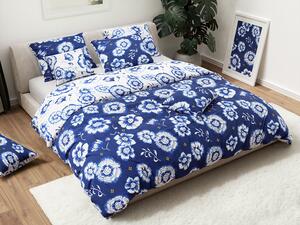 Pamučna posteljina PLAVI CVIJET plava Dimenzije posteljine: 80 x 80 cm | 140 x 200 cm