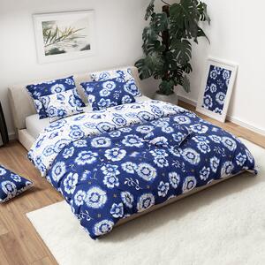 Pamučna posteljina PLAVI CVIJET plava Dimenzije posteljine: 80 x 80 cm | 140 x 200 cm