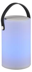 Vanjska stolna svjetiljka bijela punjiva s RGB i zvučnikom - Stephan