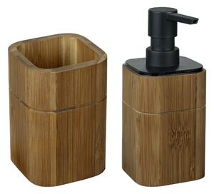 Smeđi set pribora za kupaonicu od bambusa Serro – Wenko