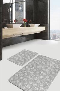 Bijelo-sivi kupaonski tepisi u setu od 2 kom 100x60 cm - Minimalist Home World